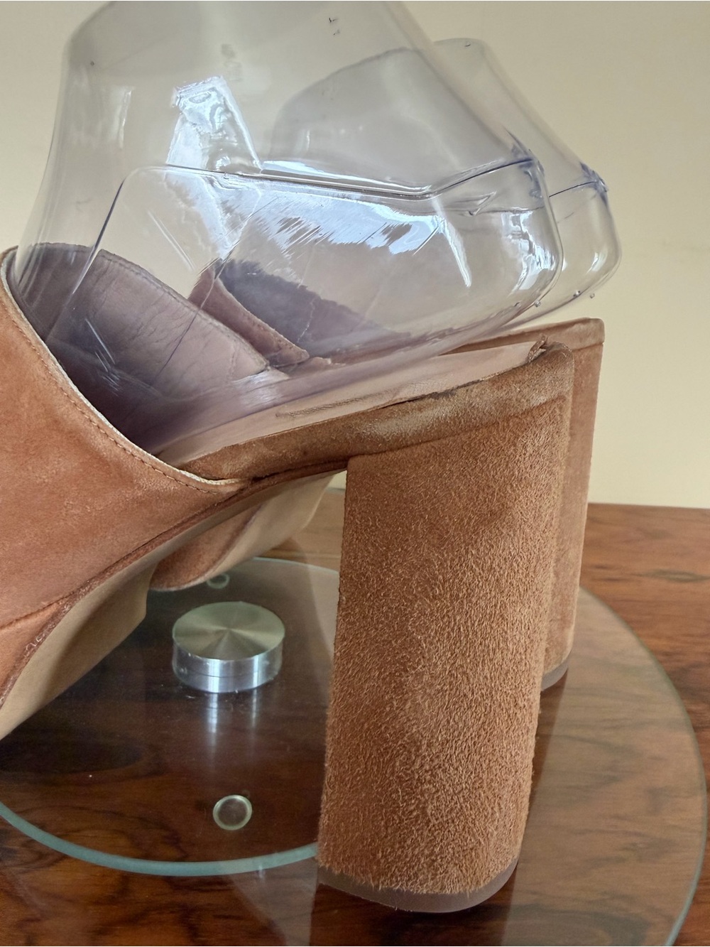 Inez Ceci Mules in toffee suede in 7 - Picture 9 of 16